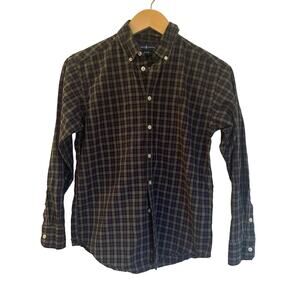 Boy's Ralph Lauren Plaid Button Down Long Sleeve Shirt sz 12-14 Polo Pony Logo